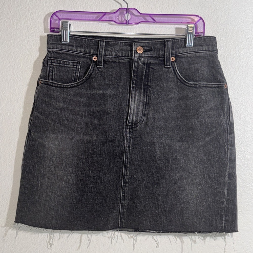 Lucky Brand Black Denim Skirt Womens  Size 4/27 Old Favorite Mini Western Goth